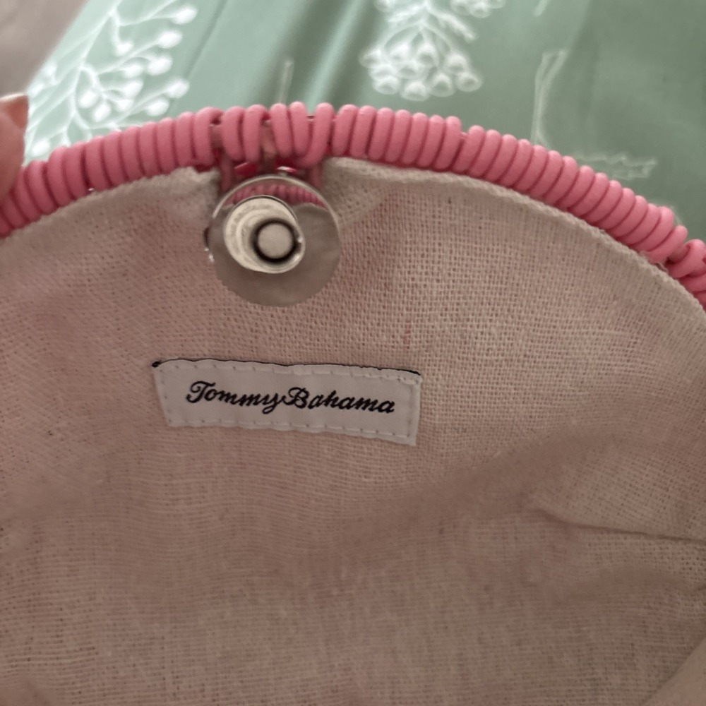 Tommy Bahama Woven Wicker Pink Fish Novelty Crossbody Bag NWT HTF - Picture 11 of 16